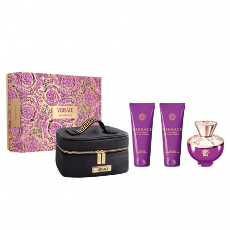 VERSACE DYLAN PURPLE EAU DE PARFUM 100ML VAPORIZADOR + GEL DE BAÑO 100ML + LOCION CORPORAL 100ML + N