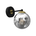 WALL LIGHT BURSA E14 BLACK/GOLD