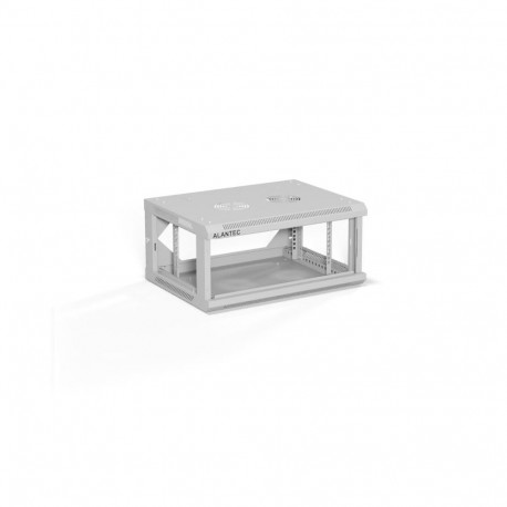 Wall-Mounted Cabinet - A-LAN ALANTEC 19" 4U Networking Equipment Rack, 60 Kg Capacity, Grey