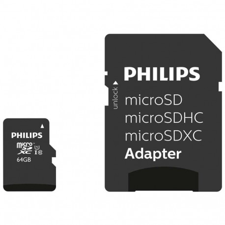 Philips 64GB microSDXC Class 10 + Adapter FM64MP45B/10