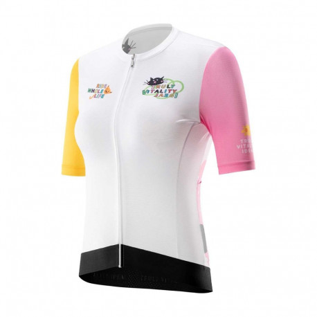 Rockbros Rockbros 15210005005 L Women's Cycling Jersey with Print - White