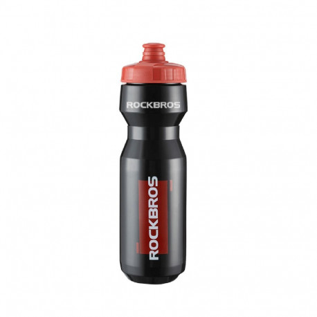 Rockbros Rockbros 750 ml Bike Bottle - Transparent Black with Red Mouthpiece