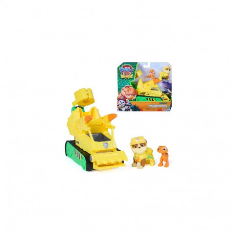 PAW Patrol The Dino Movie, Rubble Dino Rescue Bulldozer with Chomping Action and Articulated Claw, 2