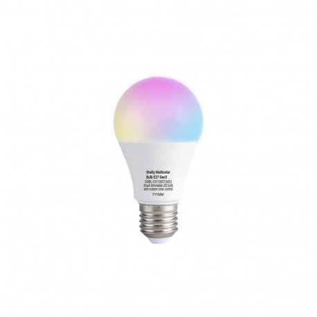 SHELLY Multicolor Bulb E27 Gen3 WiFi Bluetooth Color White Dimmable Smart Bulb // S3BL-C010007AEU