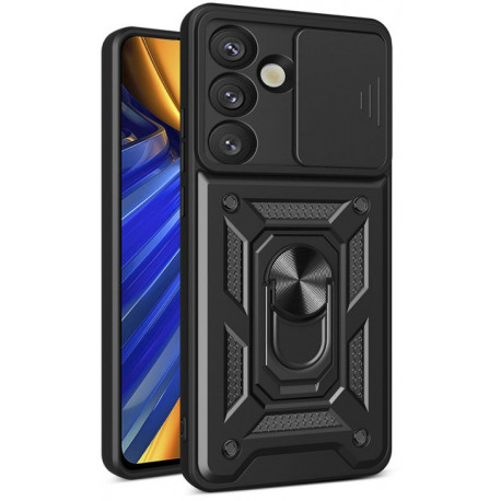 Hurtel phone case Hybrid Armor Camshield Samsung Galaxy S25, black