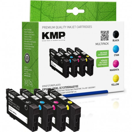 KMP tindikassettide multipakk 1656,4005, musta, tsüaani, magenta ja kollase pigmenttindiga, asendab 
