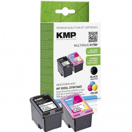 "KMP 1763,4005 MultiPack black pigm. ink, color dye ink ersetzt HP303XL (3YN10AE)"