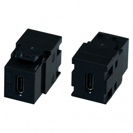 "EFB Keystone Einbauadapter USB3.1,C-C Buchse 10Gbit/s schw"