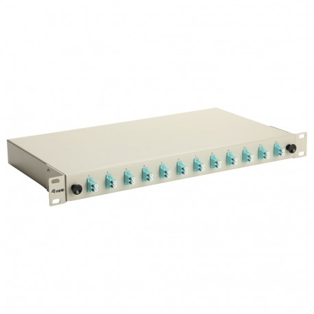 "Equip LWL-Spleißkasten 12-Port LC-Duplex OM3 1U komplett gr"