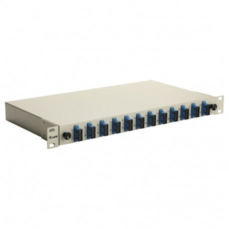 "Equip LWL-Spleißkasten 12-Port SC-Duplex OS2 1U komplett gr"