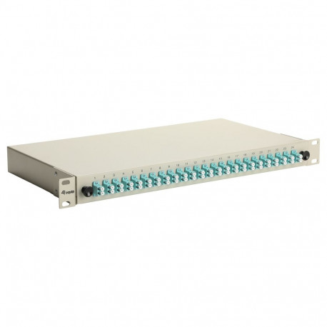 "Equip LWL-Spleißkasten 24-Port LC-Duplex OM3 1U komplett gr"