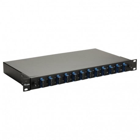 "Equip LWL-Spleißkasten 12-Port SC-Duplex OS2 1U komplett sw"