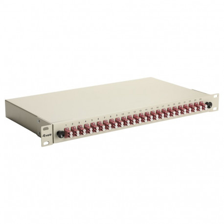 "Equip LWL-Spleißkasten 24-Port LC-Duplex OM4 1U komplett gr"
