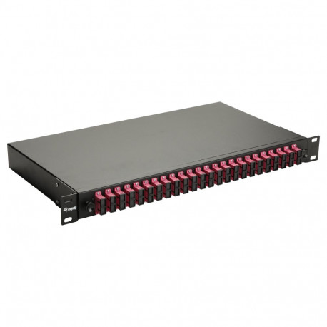 "Equip LWL-Spleißkasten 24-Port SC-Duplex OM4 1U komplett sw"