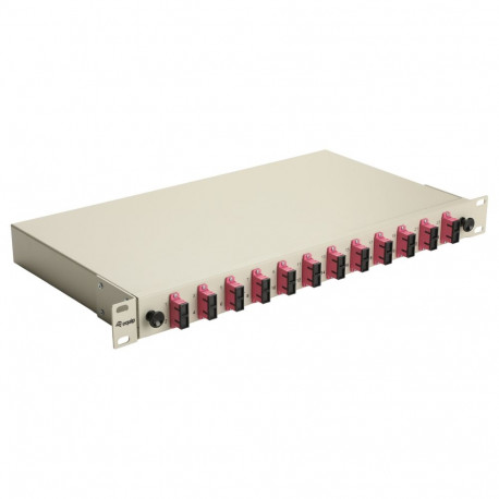 "Equip LWL-Spleißkasten 12-Port SC-Duplex OM4 1U komplett gr"