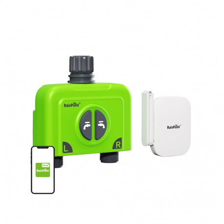 Irrigation Controller - RainPoint Wi‑Fi 2-Zone with Gateway