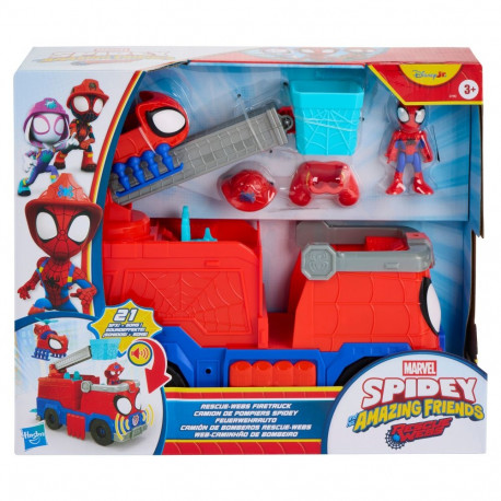 SPIDER-MAN Spidey and his amazing friends playset Rescuewebs firetruck