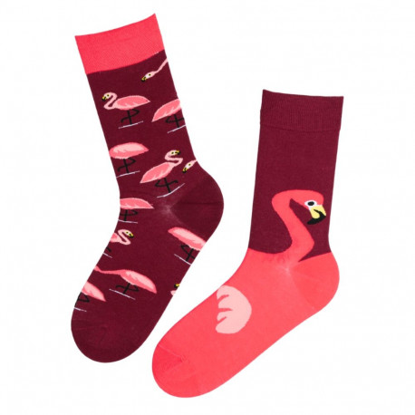 SOKISAHTEL SIMON roosad flamingodega puuvillased sokid