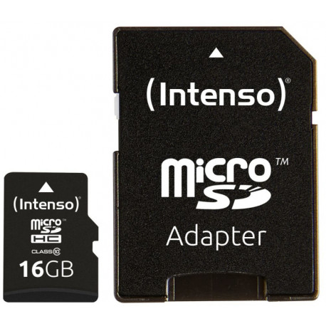 Intenso memory card microSDHC 16GB Class 10 + adapter