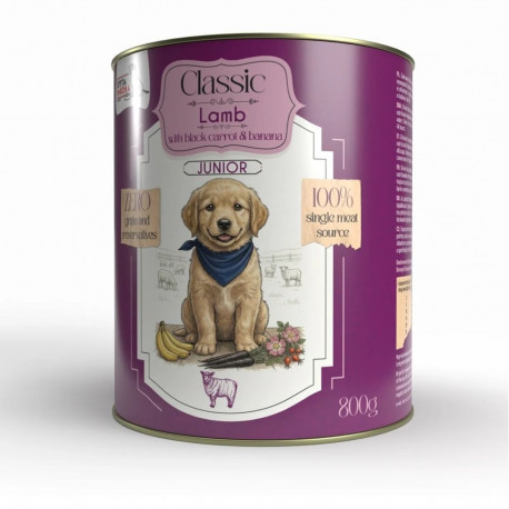 SYTA MICHA Classic Mono Junior Lamb with black carrots - wet dog food - 800g