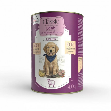 SYTA MICHA Classic Mono Junior Lamb with black carrots - wet dog food - 400g