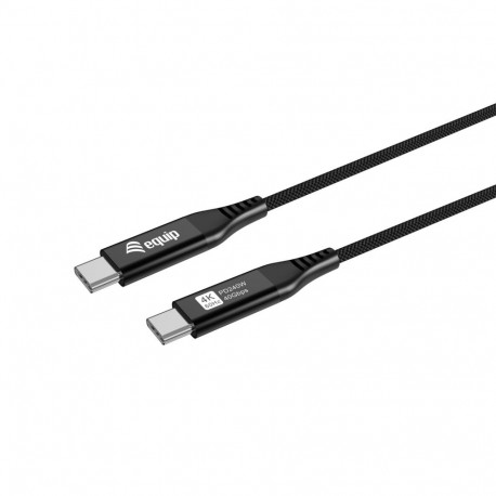 Equip USB 4 üliõhuke USB-C–USB-C kaabel 1,2m PD240W 4K/60Hz 40Gbps, must