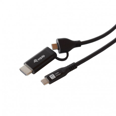 Equip 2 in 1 USB-C to C + HDMI Cable, 3.0m, PD100W, 4K/60Hz, 20Gbps
