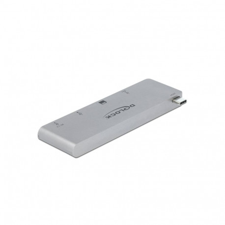 DELOCK 3-pordiline jaotur ja 2 pesaga kaardilugeja MacBookile, PD 3.0 ja sissetõmmatava USB Type-C-l