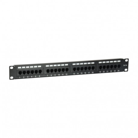 Equip 24-Port Cat.5e Unshielded Patch Panel, Black
