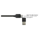 "PYTHON USB-C/USB-A > USB-C/USB Micro-B/Lightning (ST-ST) 1m Ladekabel Textilmantel Schwarz"