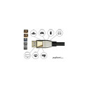 "Python DisplayPort 2.0 Kabel Nylongeflecht schwarz 3m"