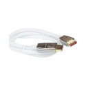 Python kaabel DisplayPort 1.4 nailonpunutisega 5m, valge