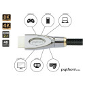 Python HDMI kaabel 2.1 8K UHD-2 nailonpunutis 1m, must