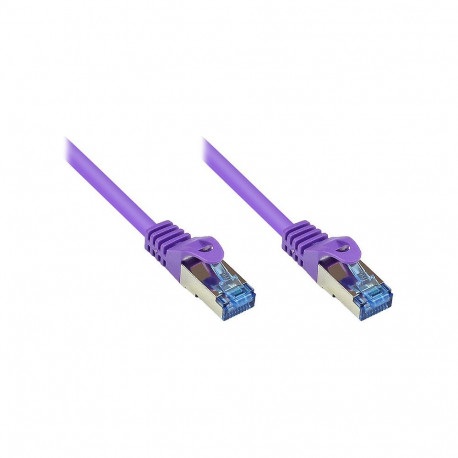 "GoodConnections Patchkabel mit Rastnasenschutz, Cat. 6A, S/FTP, PiMF, halogenfrei, 500MHz, violett,
