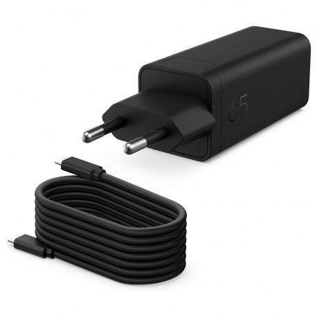 "N HP USB-C 65W GaN Ladegerät Schwarz, inkl. 2m USB-C Kabel, Power Delivery (PD) 3.0"