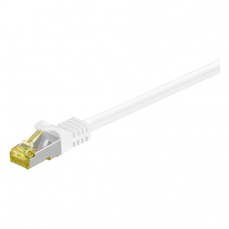 "Goobay 7.5m RJ45 Patchkabel CAT 6A S/FTP (PiMF), 500 MHz, mit CAT 7 Rohkabel, weiß LSZH halogenfrei