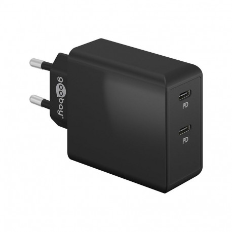 Goobay USB-C™ PD topeltkiirlaadija 36W, must