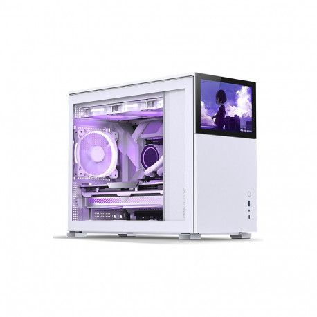 "Jonsbo D31 Screen Micro-ATX Gehäuse, Tempered Glass - weiß"