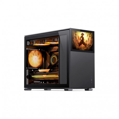 "Jonsbo D31 Screen Micro-ATX Gehäuse, Tempered Glass - schwarz"