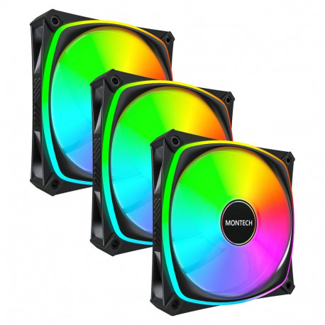 Montech korpuse ventilaator RX120 PRO 120mm 3 in 1, must