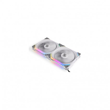 "140mm Lian Li UNI FAN SL140 ARGB PWM Fan, Pack of 2 Incl. Controller White"
