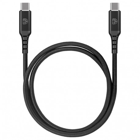 "DEQSTER Ladekabel USB-C auf USB-C, Schwarz, 1m"