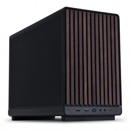 "Mini Lian Li PC-Gehäuse A3-mATX-WD BLACK / A3-mATX Wood S Schwarz"