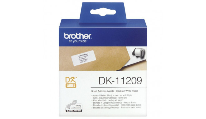 Brother aadressisildid DK-11209 29x62mm 800tk, valged