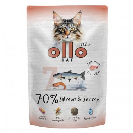 OLLO märg kassitoit Cat No. 7 lõhe ja krevettidega 85g