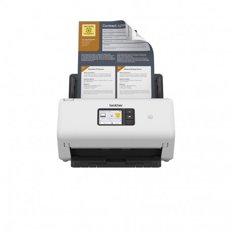 Brother skanner ADS-4550W ADF 600 x 600 DPI, must, valge