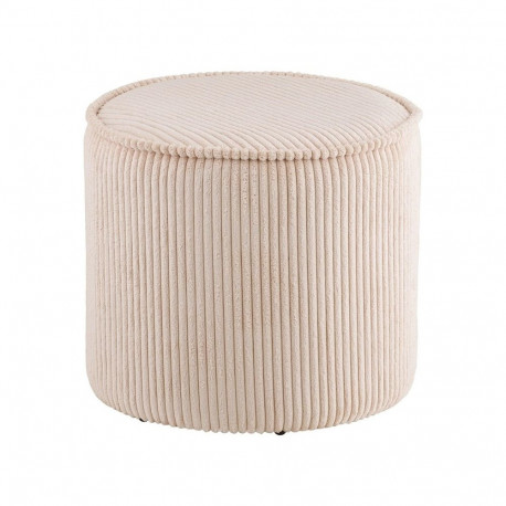 POUF CORDUROY BEIGE D40X35CM