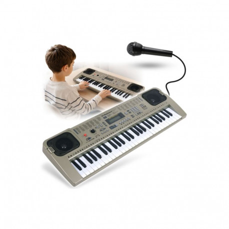 MQ 807 USB KEYBOARD elektroniczny edukacyjny szary