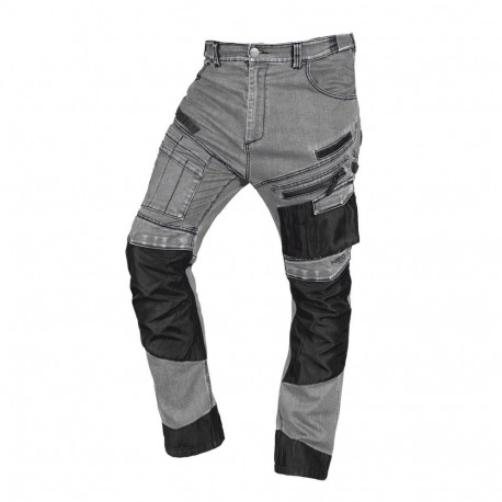 Tööpüksid DENIM Oxford-kangast tugevdustega, suurus M, hallid
