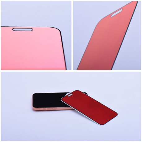 Bestsuit Flexible Hybrid Glass 5D Colorfull Privacy 180 for IPHONE 15 Pro Max magenta